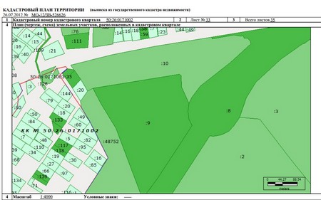 Кадастровый план территории Кадастровый план территории